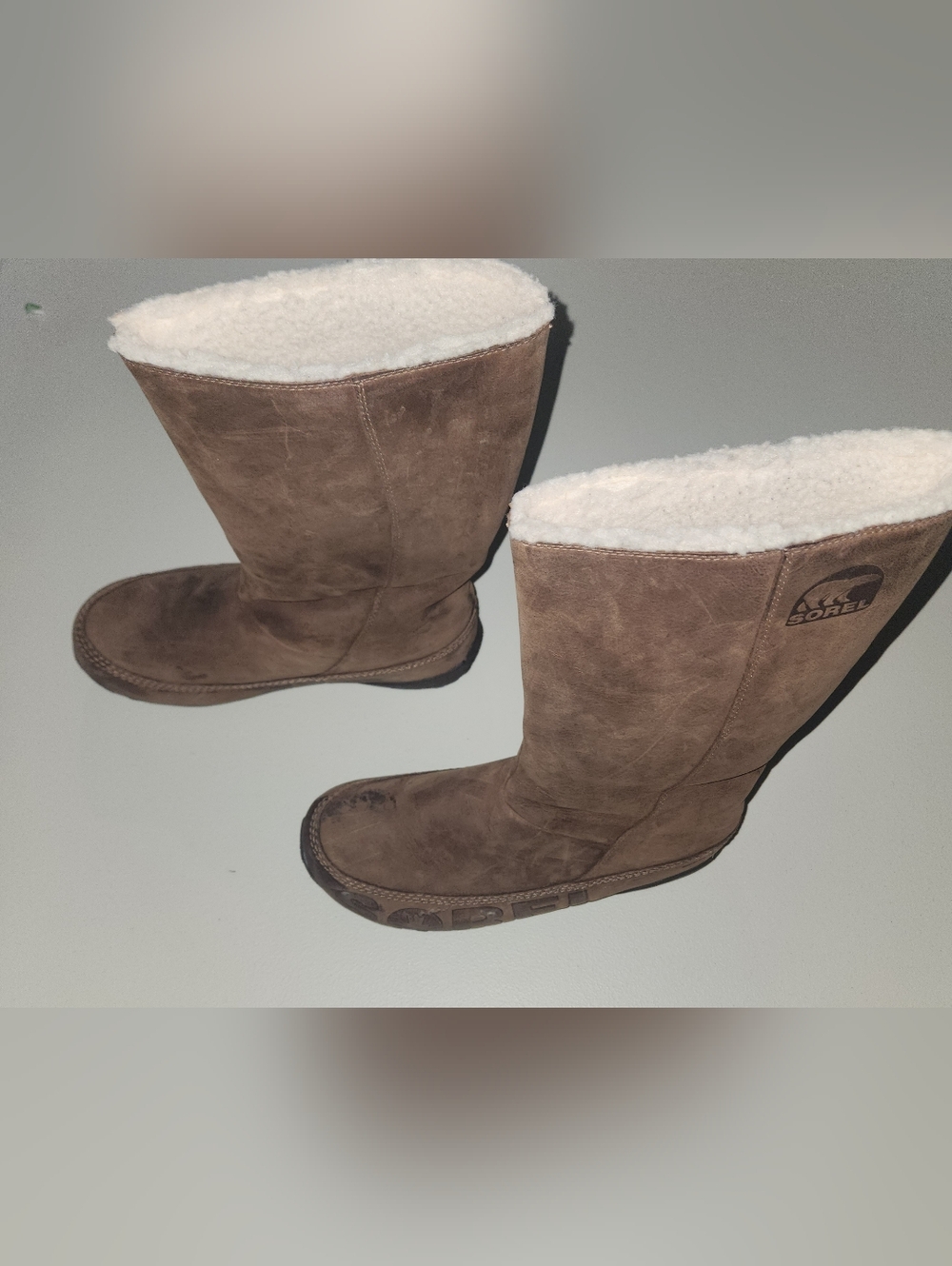 Sorel Women's Brown Shearling-Lined Suede Boots